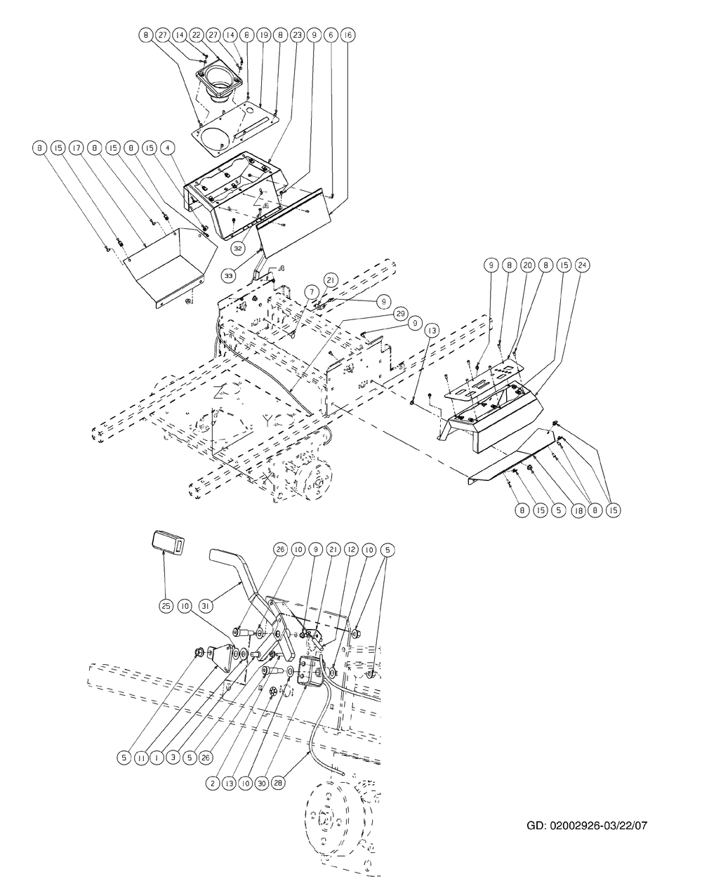 Brake Assembly Diagram and Parts List for M72-KW 53AI8CTZ750-37HP-OHV Cub Cadet Lawn Tractor